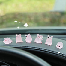 Load image into Gallery viewer, Car Interior Accessories Car Rearview Mirror Decoration Center Console Resin Pink Pig Doll Ornament Small Bicycle Auto Ornament
