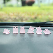 Load image into Gallery viewer, Car Interior Accessories Car Rearview Mirror Decoration Center Console Resin Pink Pig Doll Ornament Small Bicycle Auto Ornament

