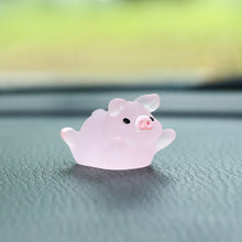 Load image into Gallery viewer, Car Interior Accessories Car Rearview Mirror Decoration Center Console Resin Pink Pig Doll Ornament Small Bicycle Auto Ornament
