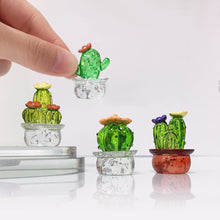 Load image into Gallery viewer, Car Accessories Transparent Crystal Cactus Auto Center Console Ornaments Desktop Dolls Small Gifts Cake Auto Decorations Toys
