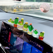 Load image into Gallery viewer, Car Accessories Transparent Crystal Cactus Auto Center Console Ornaments Desktop Dolls Small Gifts Cake Auto Decorations Toys
