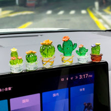 Load image into Gallery viewer, Car Accessories Transparent Crystal Cactus Auto Center Console Ornaments Desktop Dolls Small Gifts Cake Auto Decorations Toys
