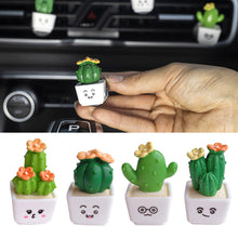 Load image into Gallery viewer, Car Mini Cactus Figurines Ornaments Cactus Bonsai Decor Sculptures and Figurines Desktop Ornament Car Home Decoration
