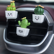 Load image into Gallery viewer, Car Mini Cactus Figurines Ornaments Cactus Bonsai Decor Sculptures and Figurines Desktop Ornament Car Home Decoration
