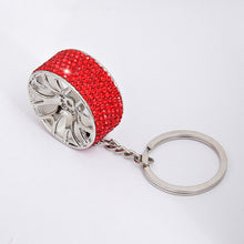 Load image into Gallery viewer, Car Keychain Crystal Tire Wheel Rim Key Ring 3D Keychain Creative Auto Part Accessories Model Car Keyring Key Chain Car Charms
