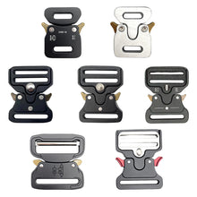 Load image into Gallery viewer, Metal Quick Release Buckle Tactical Belt Buckle Set Zinc Metal Male Belt Silver Buckle Belt Clip Adjustable Clasp Hooks Buckles Clip
