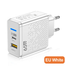 Load image into Gallery viewer, 65W GaN PD 33W USB Type C Charger Adapter For MacBook Pro Laptop Protable Wall Adapter For iPhone 13 14 Huawei Xiaomi Samsung
