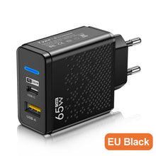 Load image into Gallery viewer, 65W GaN PD 33W USB Type C Charger Adapter For MacBook Pro Laptop Protable Wall Adapter For iPhone 13 14 Huawei Xiaomi Samsung

