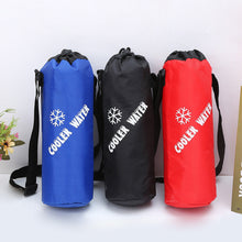 Load image into Gallery viewer, Oxford Cloth Portable Folding Snow Kettle Bag Large Capacity Round Aluminum Foil Insulated Cold Bottle Set One Shoulder Portable Outdoor Items
