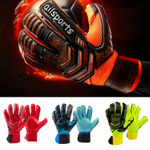 Load image into Gallery viewer, 1 Pair Children Adult Professional Soccer Goalkeeper Gloves Thickened Latex Sports Gloves With Finger Protection Protective Equipment
