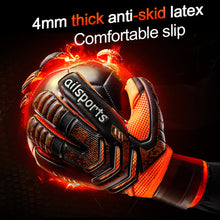 Load image into Gallery viewer, 1 Pair Children Adult Professional Soccer Goalkeeper Gloves Thickened Latex Sports Gloves With Finger Protection Protective Equipment
