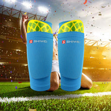 Load image into Gallery viewer, 1 Pair Professional Football Leg Pads Anti-Collision Pp Eva Sponge Color Anti-Kick Anti-Fracture Leg Pads Sports Protection
