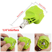 Load image into Gallery viewer, 6 in 1 Universal 1/4" 3000Psi High Pressure Washer Spray Nozzle 0 15 25 40 65 Degree Rotation Watering Rinse Soap Nozzle Tip For Car Garden Cleaning
