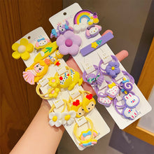 Load image into Gallery viewer, Cute Cartoon Hair Rope Hair Clip Set Colorful Flower Animal Hairpin Hair Rope Hair Accessories for Girls
