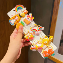 Load image into Gallery viewer, Cute Cartoon Hair Rope Hair Clip Set Colorful Flower Animal Hairpin Hair Rope Hair Accessories for Girls
