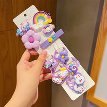 Load image into Gallery viewer, Cute Cartoon Hair Rope Hair Clip Set Colorful Flower Animal Hairpin Hair Rope Hair Accessories for Girls
