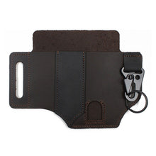 Load image into Gallery viewer, Multifunctional Storage Waist Pack EDC Tactical Tools Flashlight Key Pen Belt Leather Bag Outdoor Camping Survival Hunting External Waist Clip
