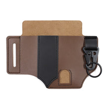 Load image into Gallery viewer, Multifunctional Storage Waist Pack EDC Tactical Tools Flashlight Key Pen Belt Leather Bag Outdoor Camping Survival Hunting External Waist Clip
