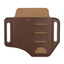 Load image into Gallery viewer, Multifunctional Storage Waist Pack EDC Tactical Tools Flashlight Key Pen Belt Leather Bag Outdoor Camping Survival Hunting External Waist Clip

