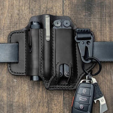 Load image into Gallery viewer, Multifunctional Storage Waist Pack EDC Tactical Tools Flashlight Key Pen Belt Leather Bag Outdoor Camping Survival Hunting External Waist Clip
