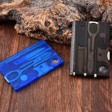 Load image into Gallery viewer, Multifunctional EDC Tool Card Outdoor Camping Survival Emergency Travel Tool Combination Knife Screwdriver Pen Portable Pocket Gadget
