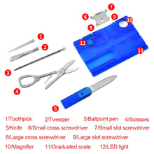Load image into Gallery viewer, Multifunctional EDC Tool Card Outdoor Camping Survival Emergency Travel Tool Combination Knife Screwdriver Pen Portable Pocket Gadget
