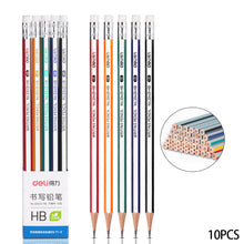 Load image into Gallery viewer, 10pcs/Lot 2B HB Wooden Pencil with Eraser for Student Children Drawing Writing Pencils School Office Stationery Supplies
