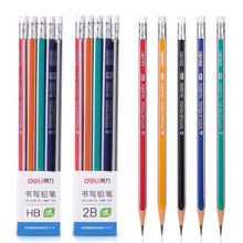 Load image into Gallery viewer, 10pcs/Lot 2B HB Wooden Pencil with Eraser for Student Children Drawing Writing Pencils School Office Stationery Supplies
