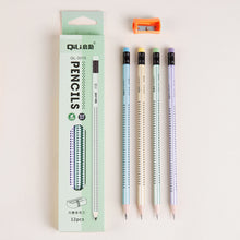 Load image into Gallery viewer, 12pcs/Lot HB Wooden Pencil with Eraser Sharpener for Student Children Drawing Writing Pencils Kids Learning Writing Training Pencils School Office Stationery Supplies
