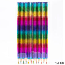 Load image into Gallery viewer, 12pcs/Lot Concentric Rainbow Colored Pencil Painting Crayon Kids Drawing Pencil Crayons Set School Scrapbooking Journal Colors Pencils
