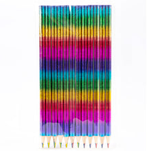 Load image into Gallery viewer, 12pcs/Lot Concentric Rainbow Colored Pencil Painting Crayon Kids Drawing Pencil Crayons Set School Scrapbooking Journal Colors Pencils
