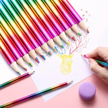 Load image into Gallery viewer, 12pcs/Lot Concentric Rainbow Colored Pencil Painting Crayon Kids Drawing Pencil Crayons Set School Scrapbooking Journal Colors Pencils
