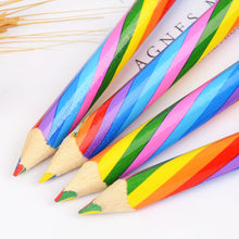 Load image into Gallery viewer, 4pcs/Lot Concentric Rainbow Colored Pencil Painting Crayon Kids Drawing Pencil Crayons Set School Scrapbooking Journal Colors Pencils
