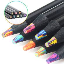 Load image into Gallery viewer, 8Color Multicolor Pencils Black Wood Painting Pencils Crayon Pencil Adults Kids Children Art Drawing Coloring Sketching Stationery
