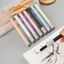 Load image into Gallery viewer, Metal Pencil Extension Holder Sketch Pencil Art Drawing Pencil Rod Extension Sleeve Aluminum Alloy Pencil Pencil Holder School Art Stationey Supplies
