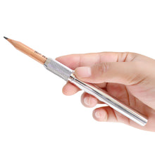 Load image into Gallery viewer, Metal Pencil Extension Holder Sketch Pencil Art Drawing Pencil Rod Extension Sleeve Aluminum Alloy Pencil Pencil Holder School Art Stationey Supplies
