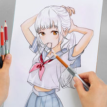 Load image into Gallery viewer, Metal Pencil Extension Holder Sketch Pencil Art Drawing Pencil Rod Extension Sleeve Aluminum Alloy Pencil Pencil Holder School Art Stationey Supplies
