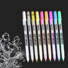 Load image into Gallery viewer, 0.8mm White Gold Silver Colorful Highlighter Drawing Sketching Painting Highlight Pens Greeting Cards Marker Art Stationery Supplies
