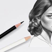 Load image into Gallery viewer, 12pcs Black White Color Oil Based Pencil Drawing Sketching Artist Pencils Art Learning School Stationery Supplies
