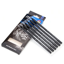 Load image into Gallery viewer, 3/6pcs Professional Woodless Carbon Sketch Pens Hard/Medium/Soft Woodless Charcoal Pencil Set Drawing Tool Painting Supplies
