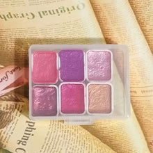 Load image into Gallery viewer, 6Color Shimmer Solid Watercolor Set Retro Painting Pearlescent Metal Candy Colors Set for Art Painting Nail Design
