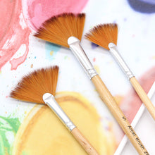 Load image into Gallery viewer, 5Pcs Fan Shaped Nylon Hair Gouache Watercolor Paint Brush Set For School Painting Drawing Painting Brush Art Supplies
