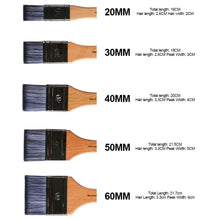Load image into Gallery viewer, 1pc Flat Head Oil Painting Acrylic Row Brush Gouache Watercolor Artist Paint Wall Painting Nylon Hair Beech Rod Clean Brush
