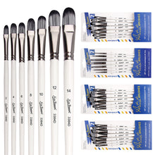 Load image into Gallery viewer, 7/10Pcs Painting Brushes Set Art Acrylic Gouache Oil Watercolor Painting Artist Nylon Hair Beech Wood Rod Brush Set
