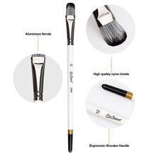 Load image into Gallery viewer, 7/10Pcs Painting Brushes Set Art Acrylic Gouache Oil Watercolor Painting Artist Nylon Hair Beech Wood Rod Brush Set
