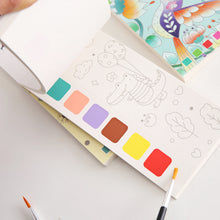 Load image into Gallery viewer, 20Sheets Children DIY Watercolor Painting Book with Paint Kids Gouache Graffiti Picture Coloring Drawing Books Bithday Christmas Gifts
