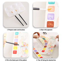 Load image into Gallery viewer, 20Sheets Children DIY Watercolor Painting Book with Paint Kids Gouache Graffiti Picture Coloring Drawing Books Bithday Christmas Gifts
