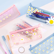 Load image into Gallery viewer, Daisy Flower Transparent Pencil Case School Pencil Box Pencil Case Pencil Bag School Supplies Stationery Bag
