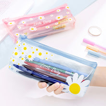 Load image into Gallery viewer, Daisy Flower Transparent Pencil Case School Pencil Box Pencil Case Pencil Bag School Supplies Stationery Bag
