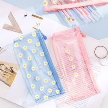Load image into Gallery viewer, Daisy Flower Transparent Pencil Case School Pencil Box Pencil Case Pencil Bag School Supplies Stationery Bag
